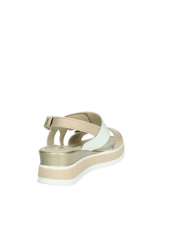 SANDALI CON ZEPPA 32112 BEIGE