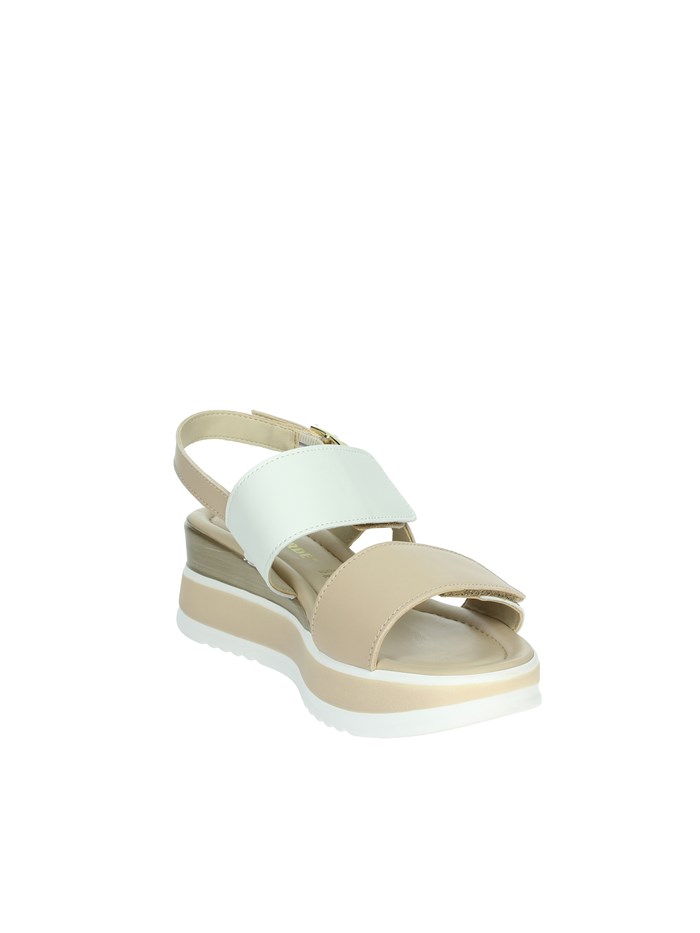 SANDALI CON ZEPPA 32112 BEIGE