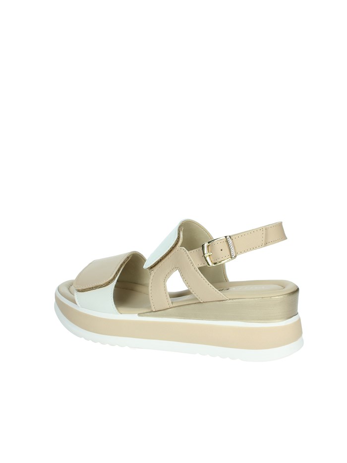 SANDALI CON ZEPPA 32112 BEIGE