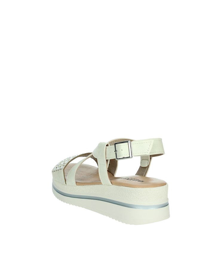 SANDALI CON ZEPPA V55101 BIANCO