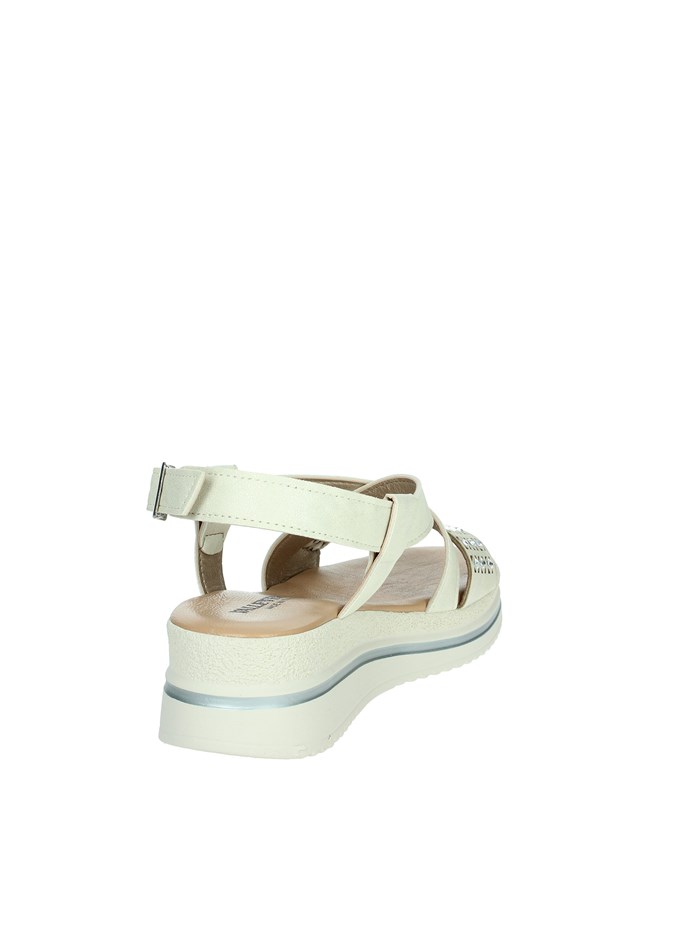 SANDALI CON ZEPPA V55101 BIANCO