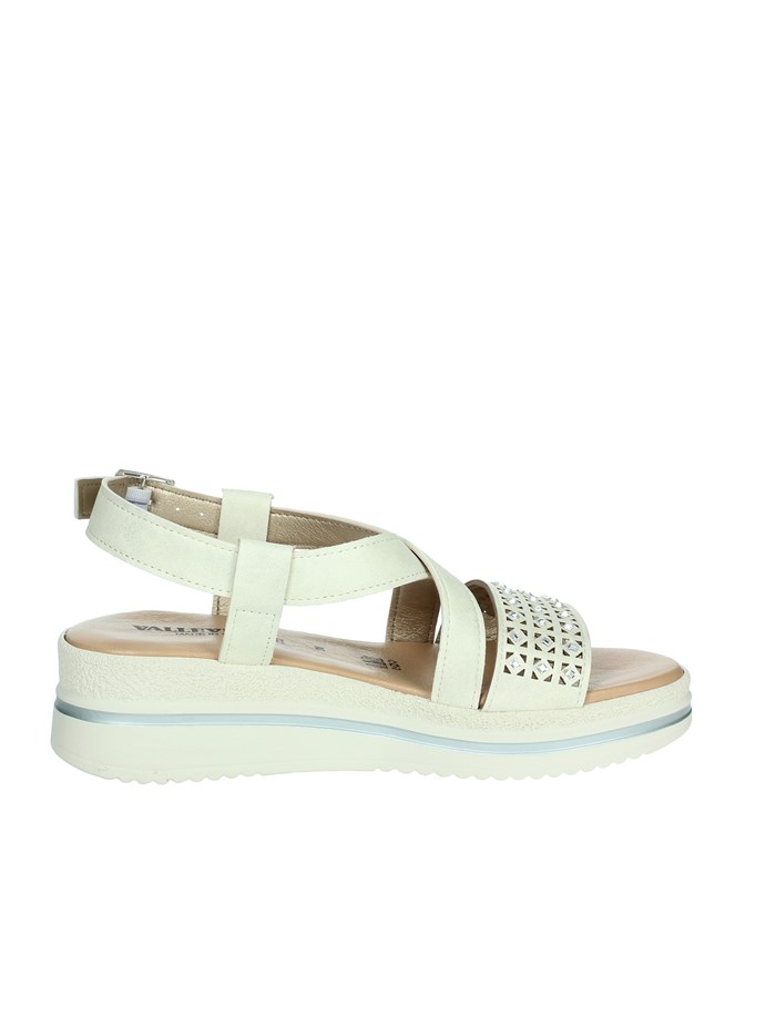 SANDALI CON ZEPPA V55101 BIANCO