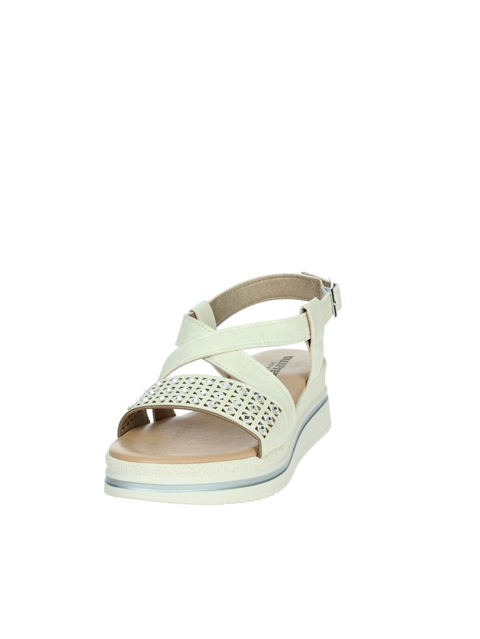 SANDALI CON ZEPPA V55101 BIANCO