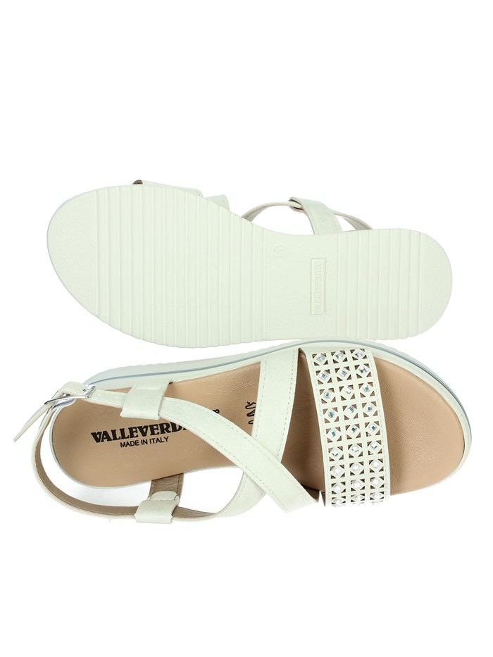 SANDALI CON ZEPPA V55101 BIANCO