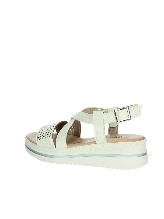 SANDALI CON ZEPPA V55101 BIANCO