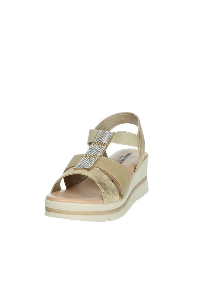 SANDALI CON ZEPPA 55581 PLATINO