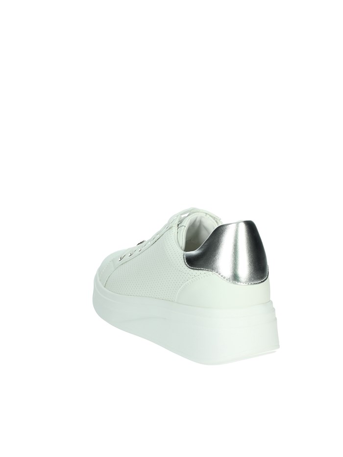 SNEAKERS BASSA 35102 BIANCO/ARGENTO