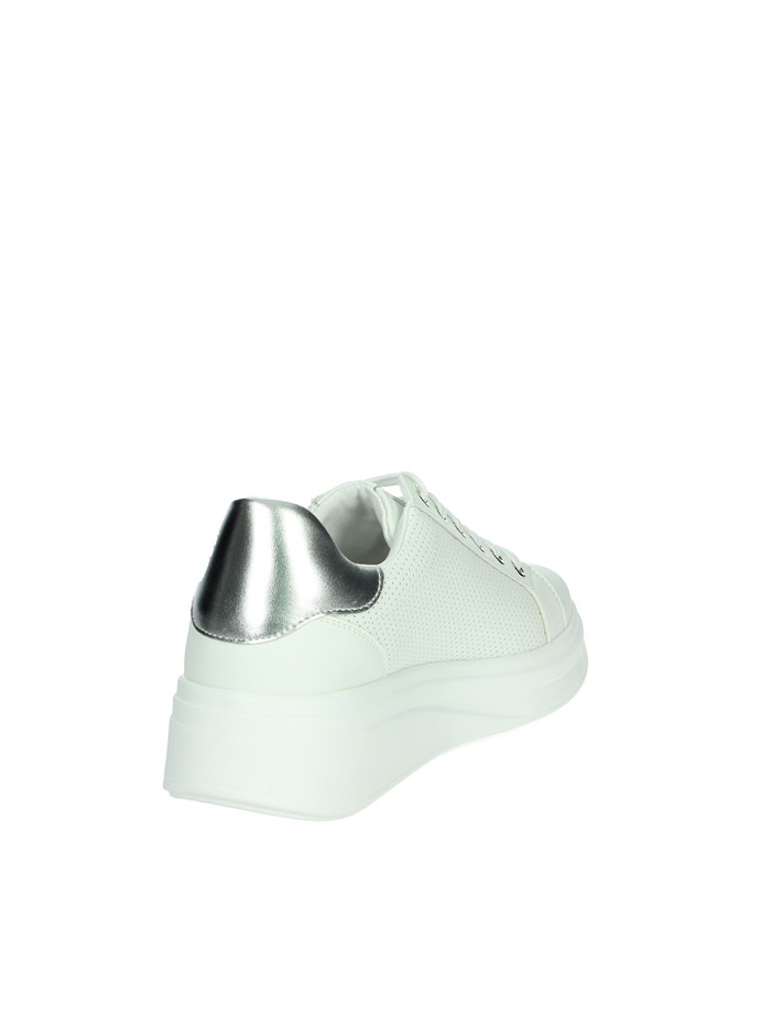 SNEAKERS BASSA 35102 BIANCO/ARGENTO