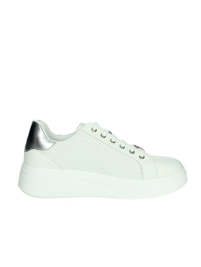 SNEAKERS BASSA 35102 BIANCO/ARGENTO