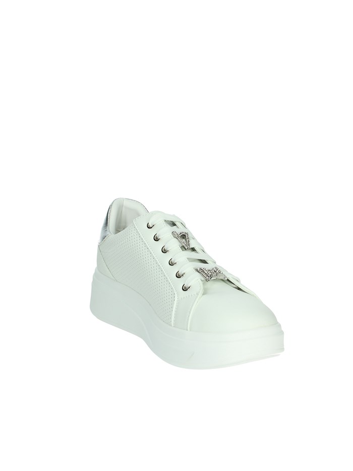 SNEAKERS BASSA 35102 BIANCO/ARGENTO