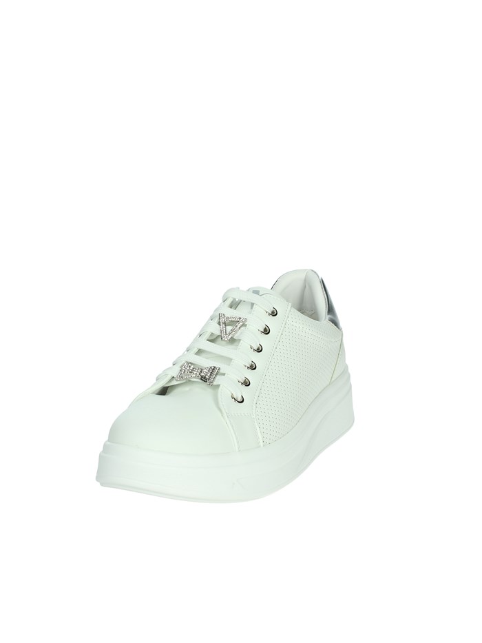 SNEAKERS BASSA 35102 BIANCO/ARGENTO