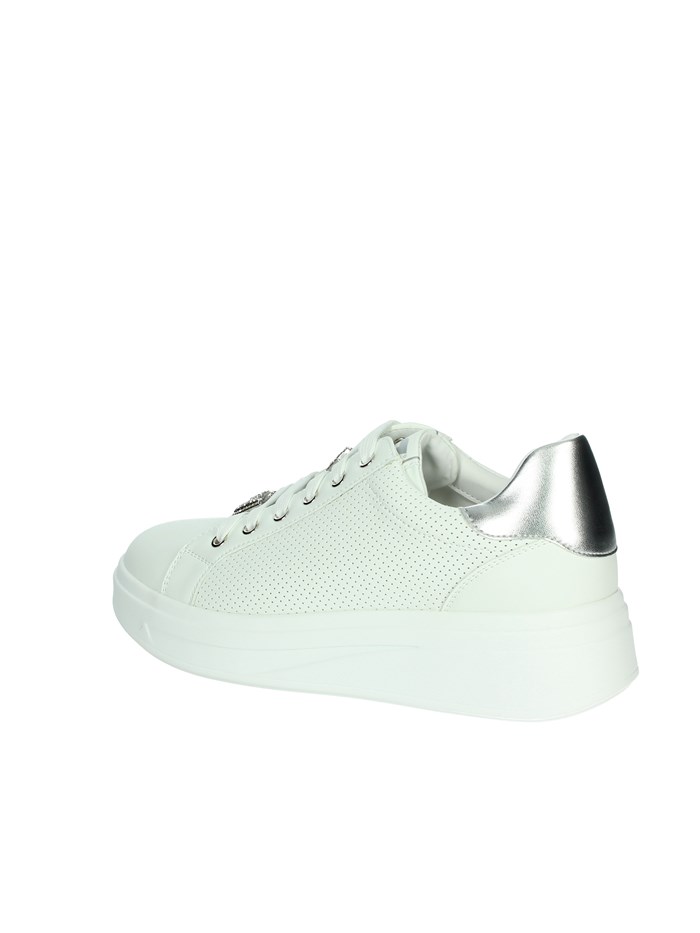 SNEAKERS BASSA 35102 BIANCO/ARGENTO