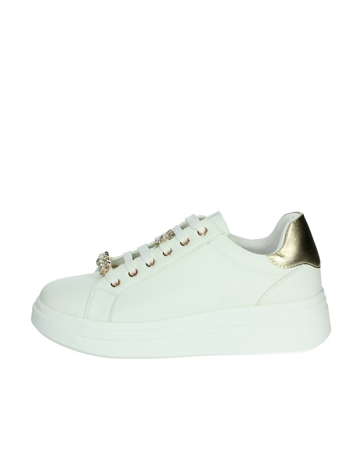 SNEAKERS BASSA 35103 BIANCO/ORO