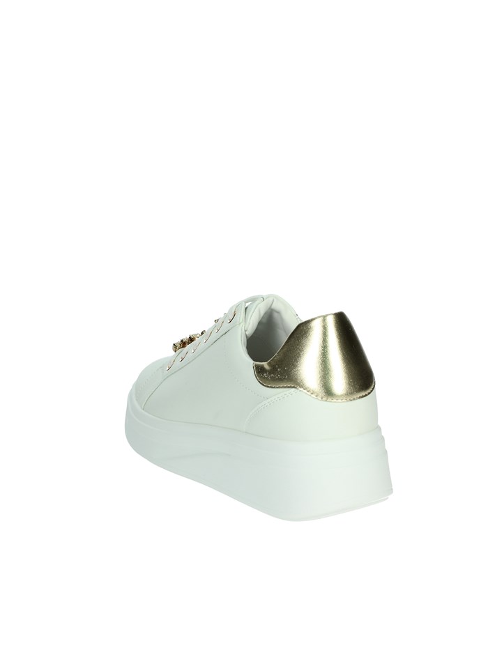 SNEAKERS BASSA 35103 BIANCO/ORO