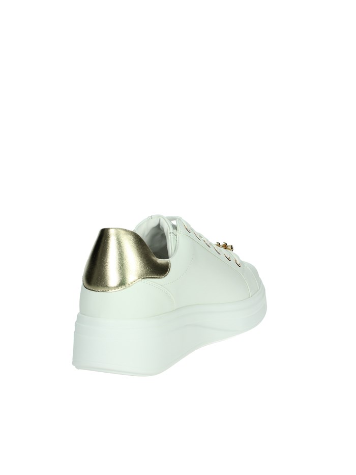 SNEAKERS BASSA 35103 BIANCO/ORO