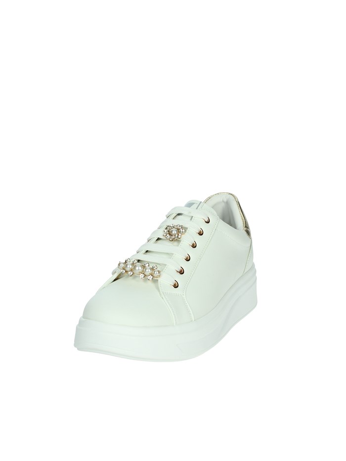SNEAKERS BASSA 35103 BIANCO/ORO