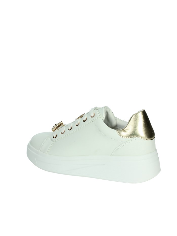 SNEAKERS BASSA 35103 BIANCO/ORO