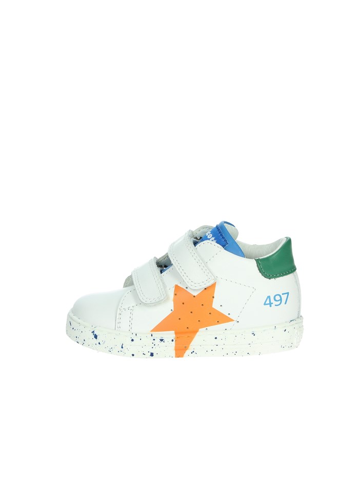 SNEAKERS BASSA 0012015346.01.2N65 BIANCO/ARANCIONE