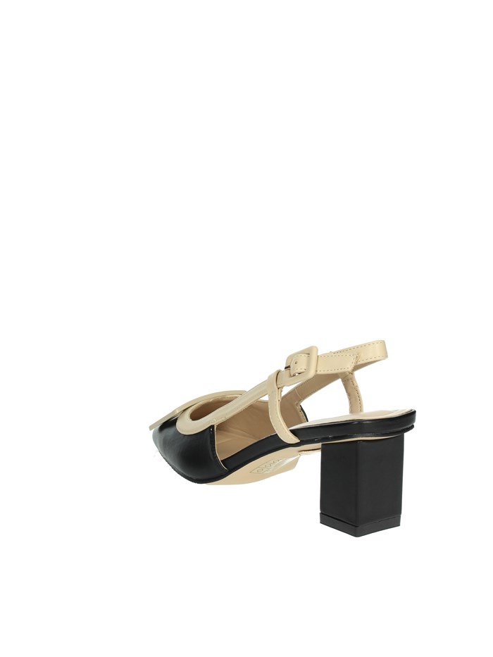 SLINGBACK 8989 NERO/BEIGE