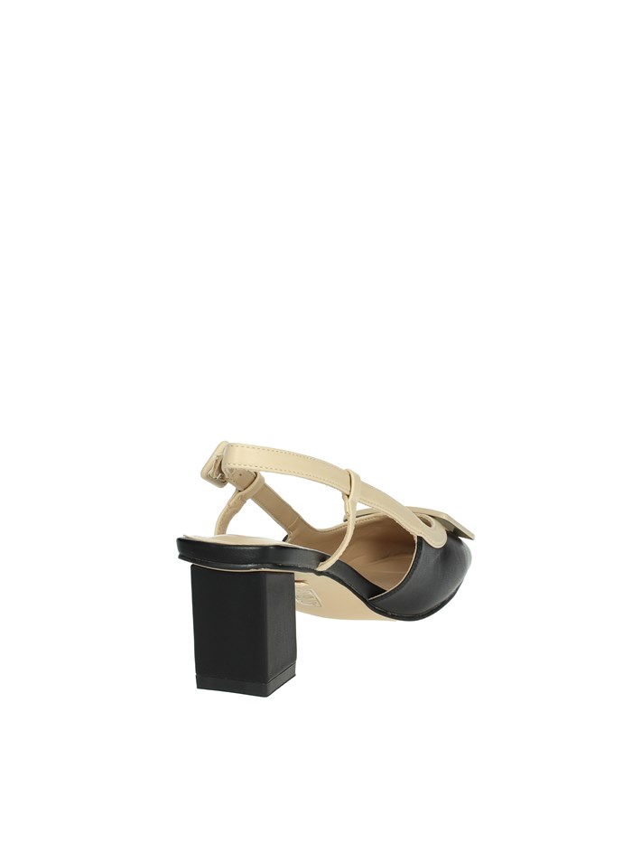 SLINGBACK 8989 NERO/BEIGE