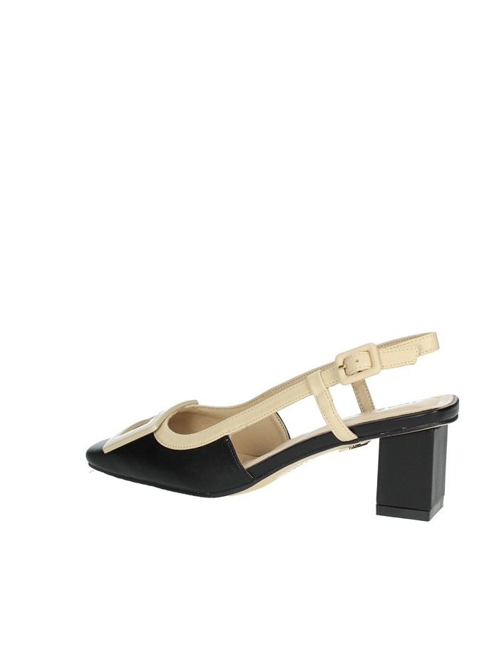 SLINGBACK 8989 NERO/BEIGE