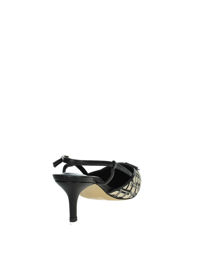 SLINGBACK 8969 NERO/BEIGE