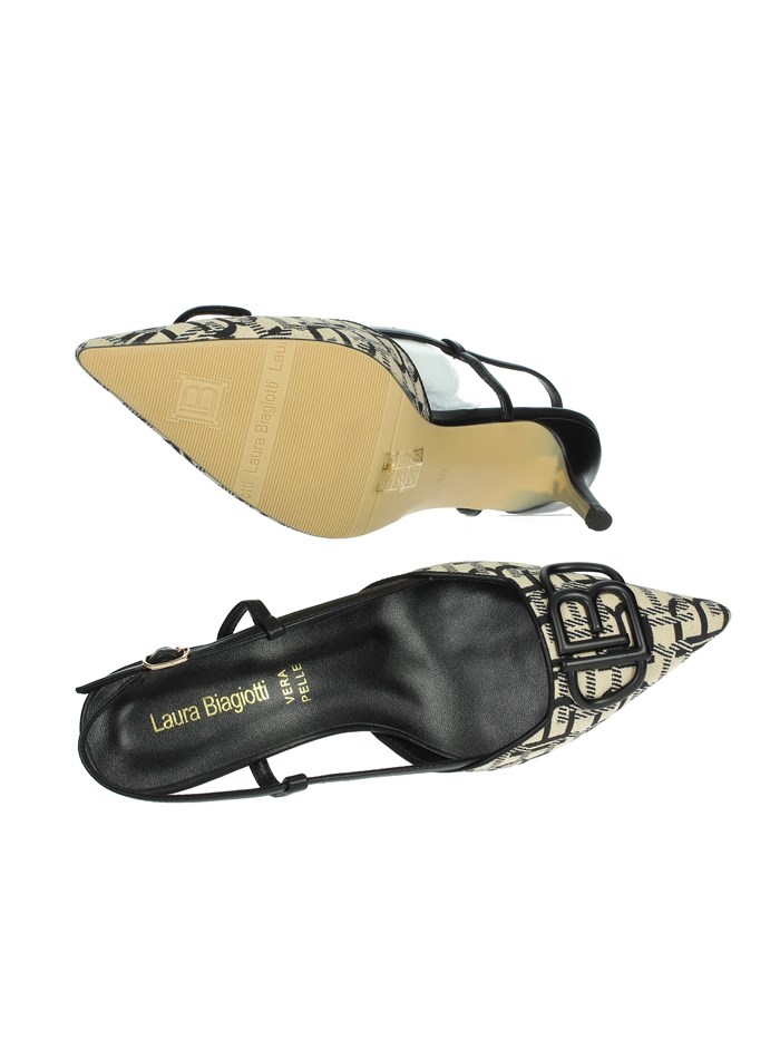 SLINGBACK 8969 NERO/BEIGE