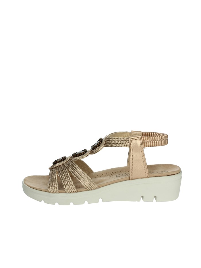 SANDALI CON ZEPPA ABZ26556 BRONZO