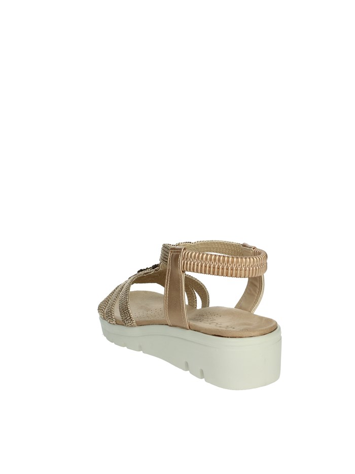 SANDALI CON ZEPPA ABZ26556 BRONZO
