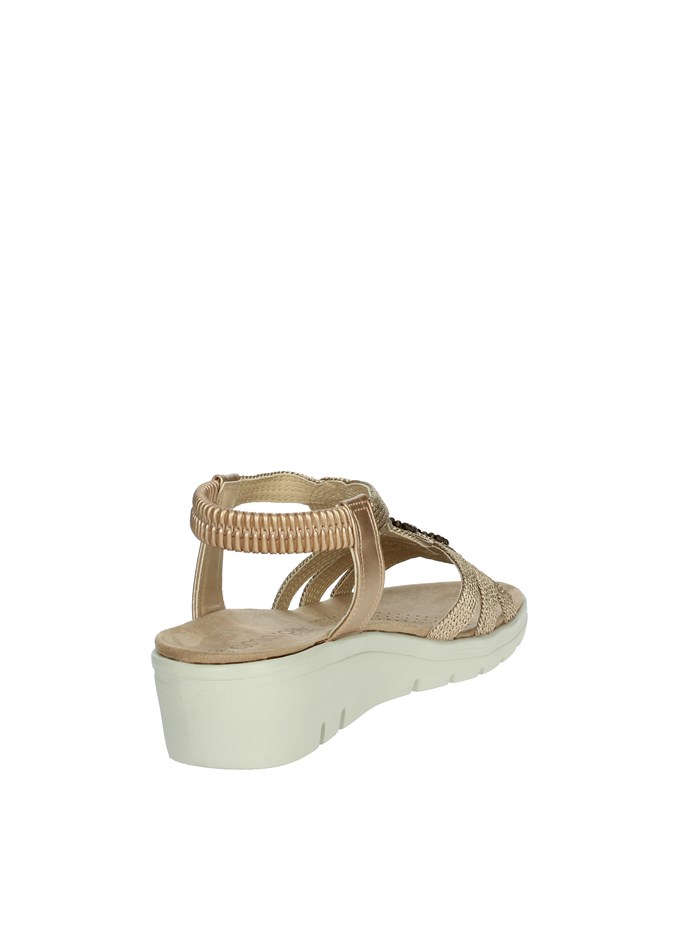 SANDALI CON ZEPPA ABZ26556 BRONZO