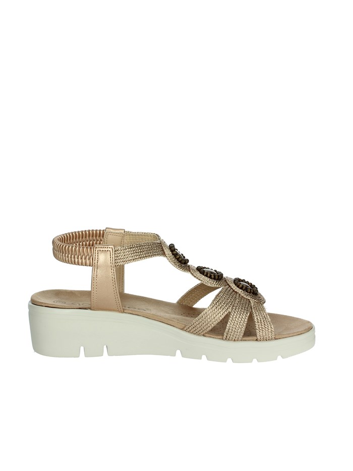 SANDALI CON ZEPPA ABZ26556 BRONZO