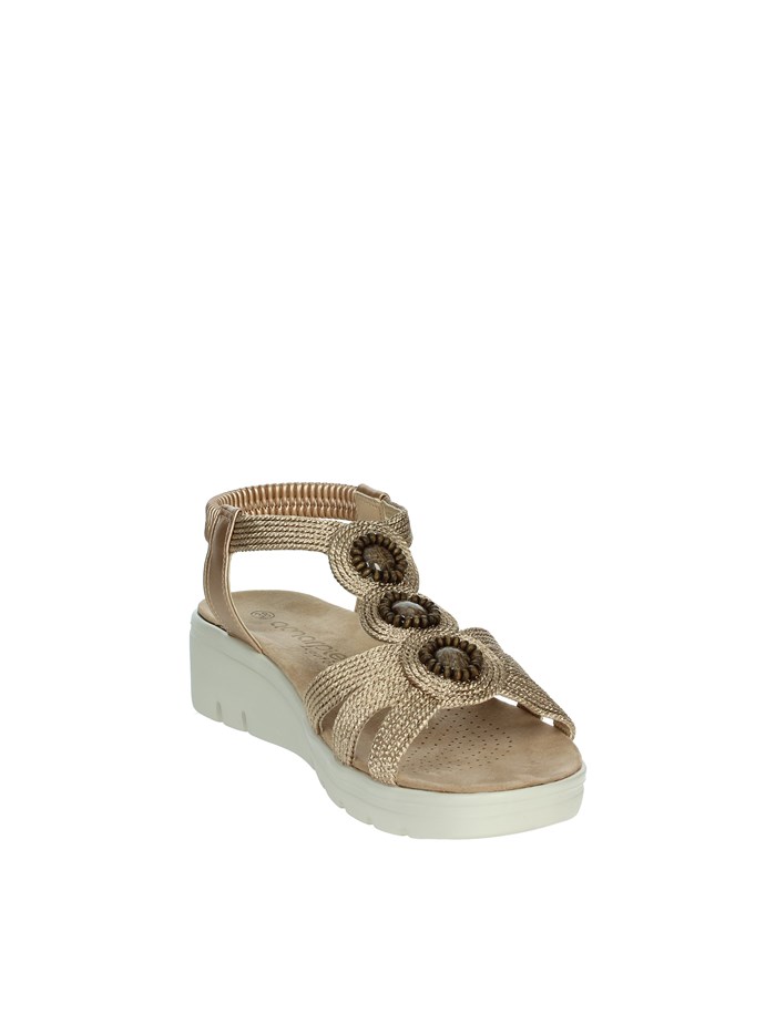 SANDALI CON ZEPPA ABZ26556 BRONZO