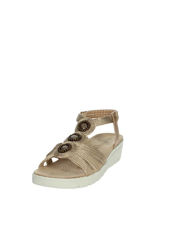 SANDALI CON ZEPPA ABZ26556 BRONZO