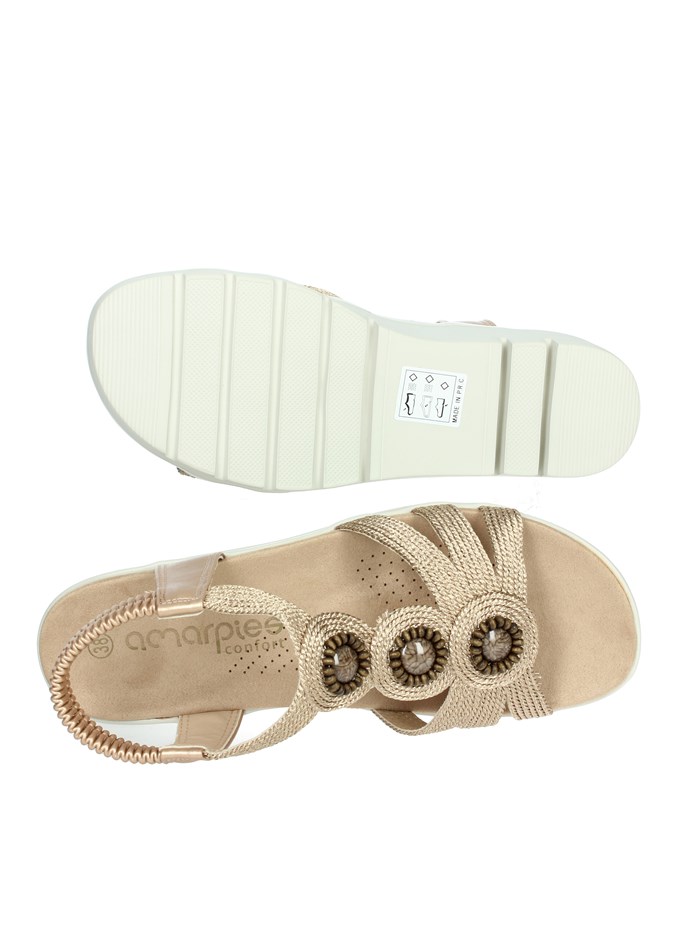 SANDALI CON ZEPPA ABZ26556 BRONZO