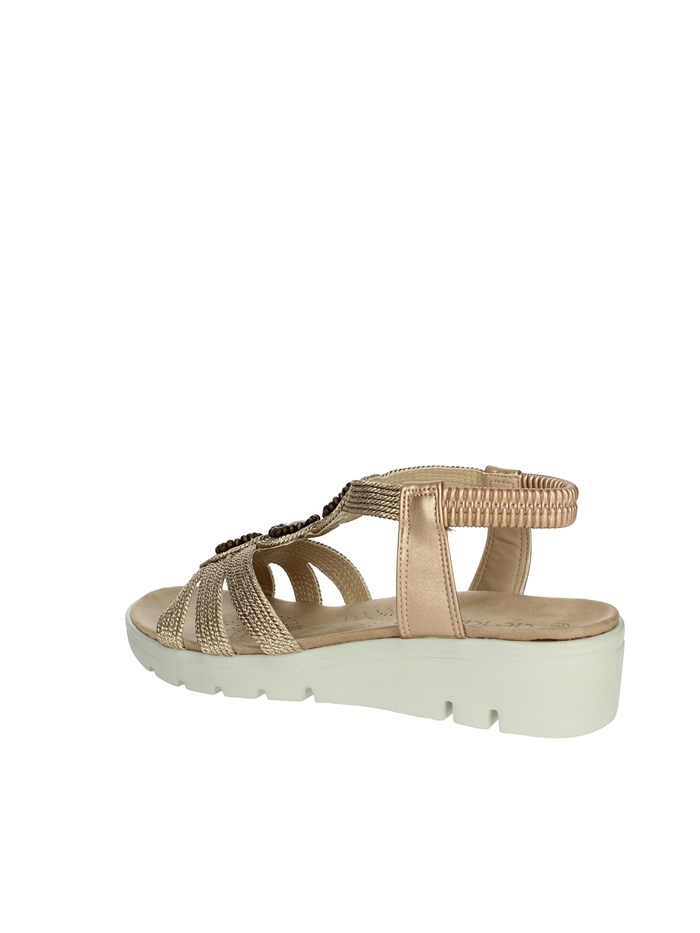 SANDALI CON ZEPPA ABZ26556 BRONZO