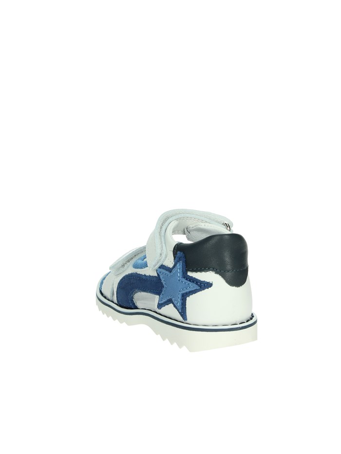 SANDALI BASSI CITA6988 BIANCO/AZZURRO