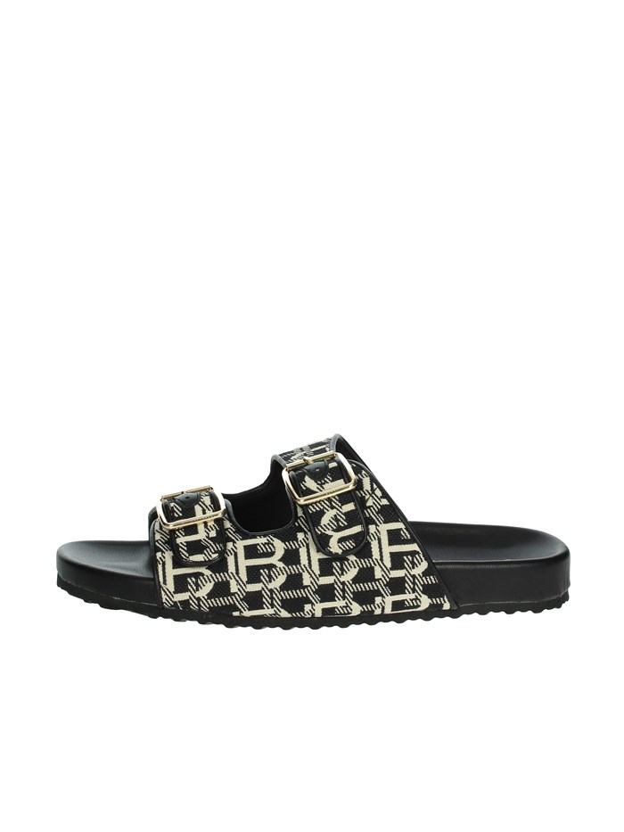 CIABATTE BASSE 9064 NERO/BIANCO