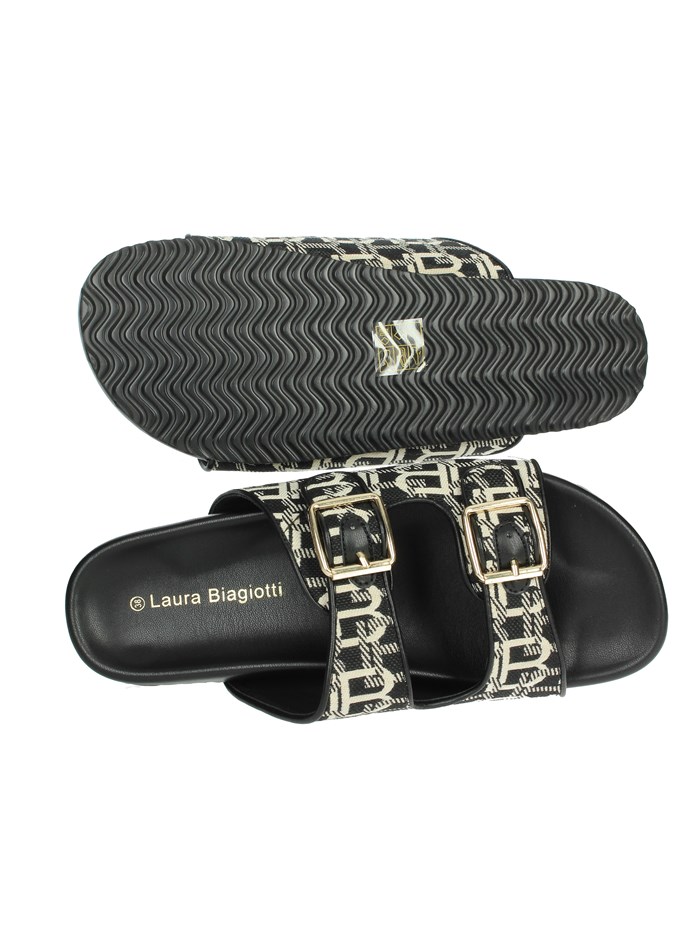 CIABATTE BASSE 9064 NERO/BIANCO