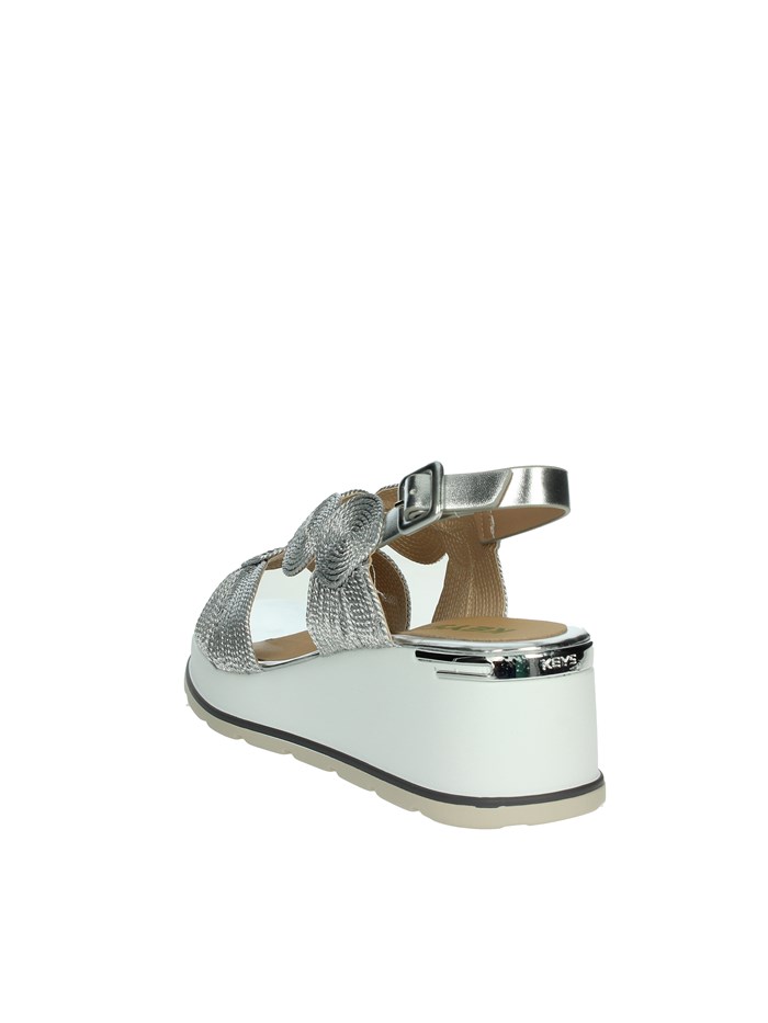 SANDALI CON ZEPPA K-11002 ARGENTO
