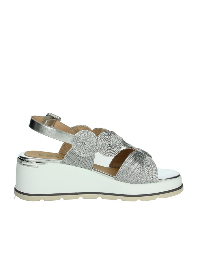 SANDALI CON ZEPPA K-11002 ARGENTO