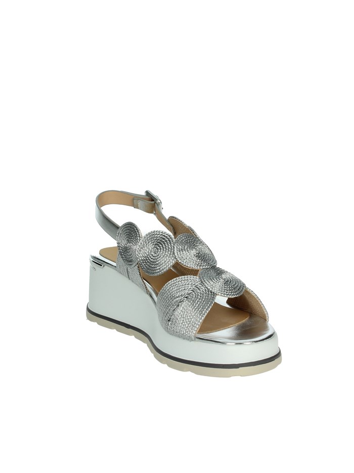 SANDALI CON ZEPPA K-11002 ARGENTO