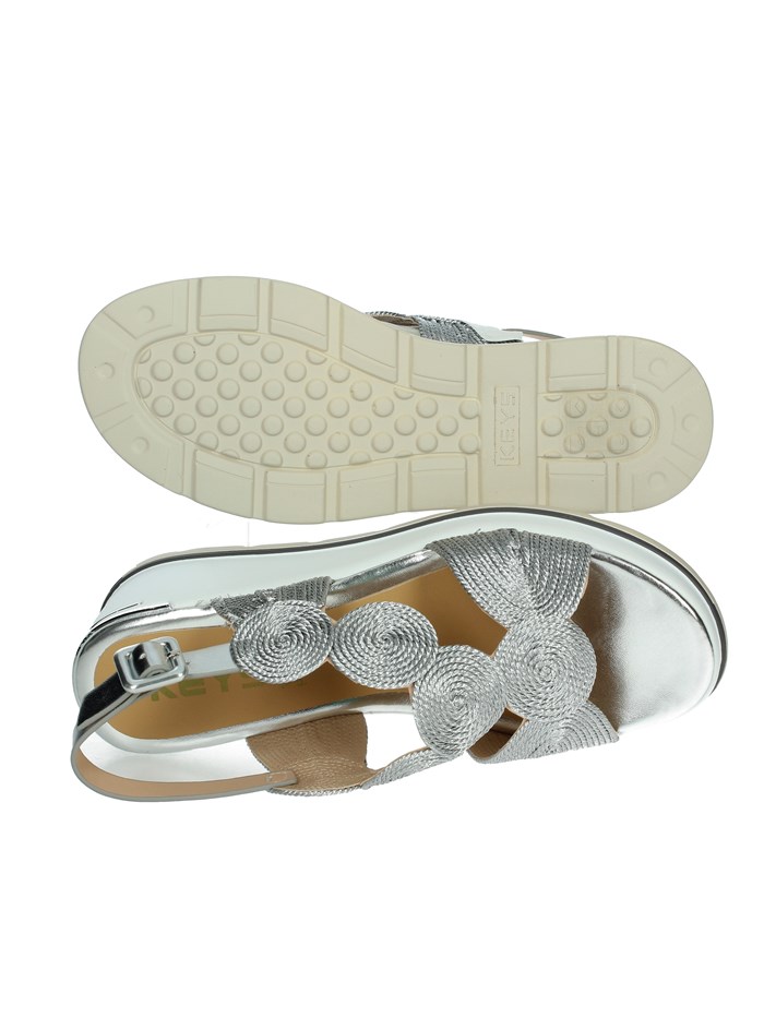 SANDALI CON ZEPPA K-11002 ARGENTO