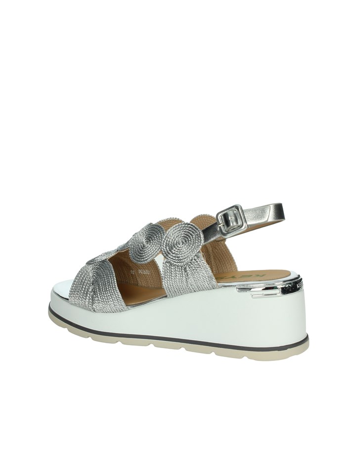 SANDALI CON ZEPPA K-11002 ARGENTO