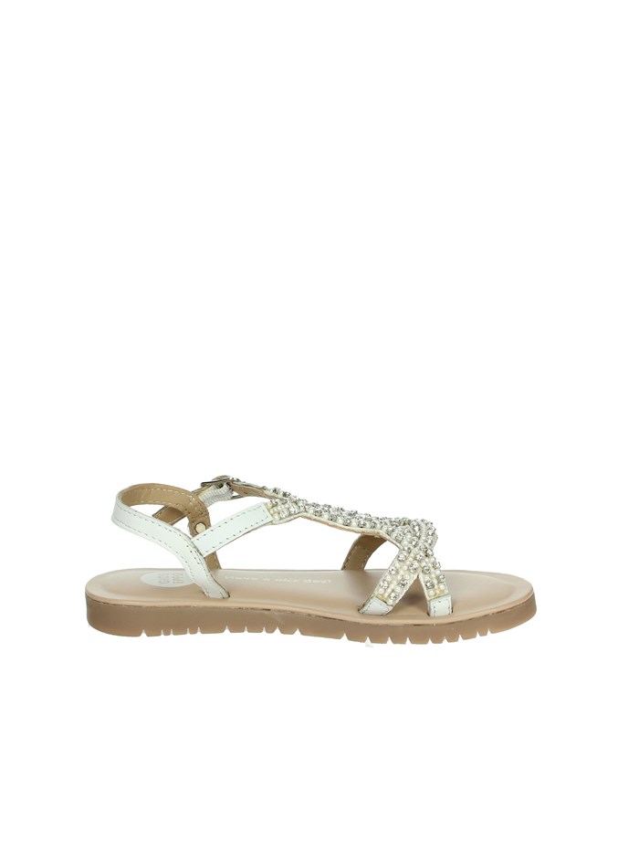 SANDALI BASSI 74824 BIANCO