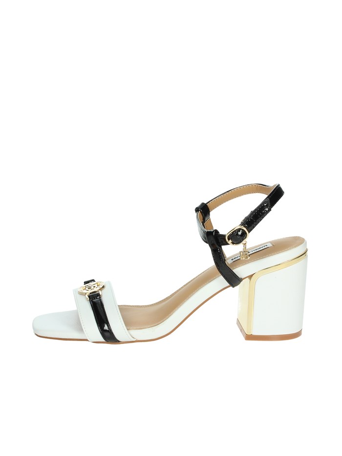 SANDALI CON TACCO 51214 BIANCO/NERO