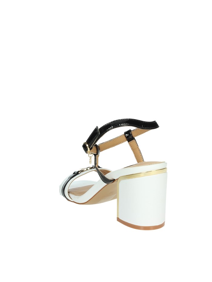 SANDALI CON TACCO 51214 BIANCO/NERO