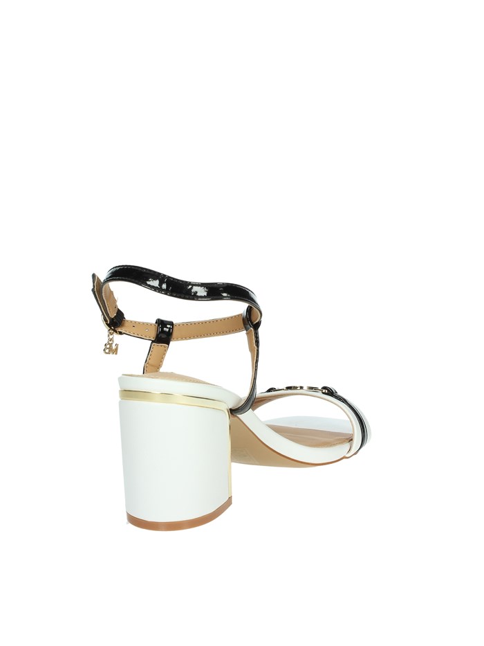 SANDALI CON TACCO 51214 BIANCO/NERO