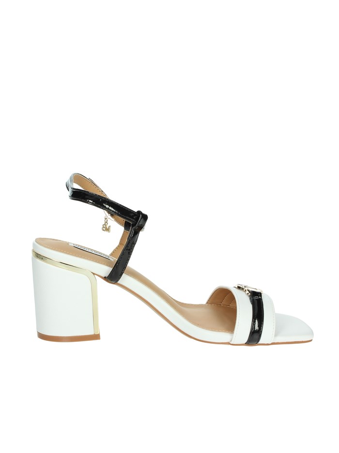 SANDALI CON TACCO 51214 BIANCO/NERO