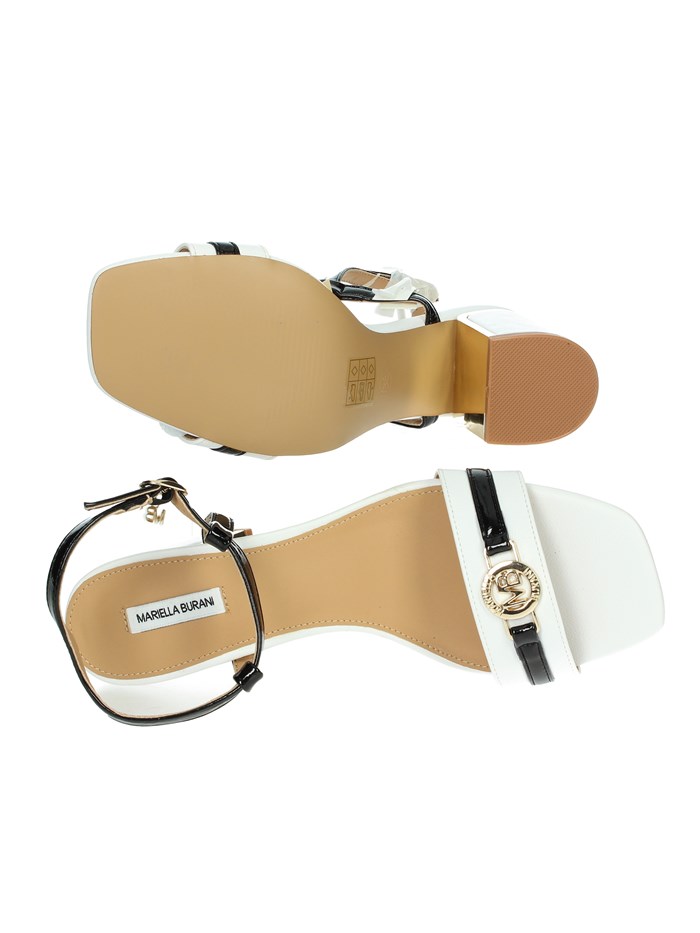SANDALI CON TACCO 51214 BIANCO/NERO