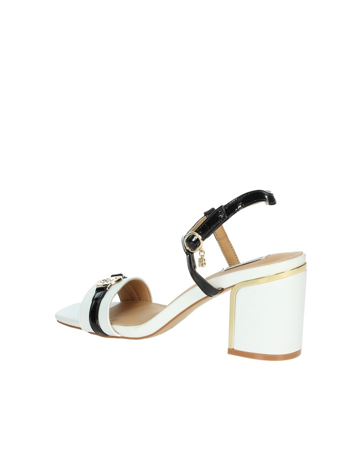 SANDALI CON TACCO 51214 BIANCO/NERO